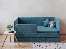 Диван-кровать Happy (бирюзовый) в Кабинетном - kabinetnoe.mebel-nsk.ru | фото