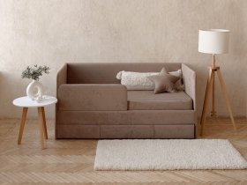 Диван-кровать Happy (капучино) в Кабинетном - kabinetnoe.mebel-nsk.ru | фото