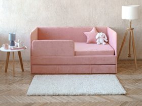 Диван-кровать Happy (коралловый) в Кабинетном - kabinetnoe.mebel-nsk.ru | фото
