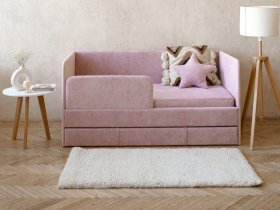 Диван-кровать Happy (розовый) в Кабинетном - kabinetnoe.mebel-nsk.ru | фото