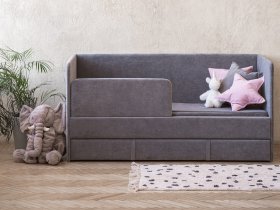 Диван-кровать Happy (темно-серый) в Кабинетном - kabinetnoe.mebel-nsk.ru | фото