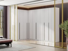 Гардеробная Эккервуд (белый) в Кабинетном - kabinetnoe.mebel-nsk.ru | фото