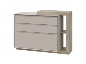 Комод 1200 22 J-Э Этна (дуб эндгрей/кашемир) в Кабинетном - kabinetnoe.mebel-nsk.ru | фото