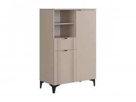 Комод 2 Рич (кашемир/фрапучино матовый/черный) в Кабинетном - kabinetnoe.mebel-nsk.ru | фото
