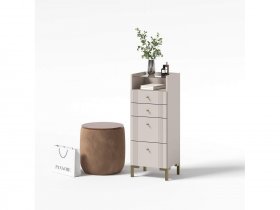 Комод 4 ящика КМ2 Одетта (дуб эндгрей/меланж) в Кабинетном - kabinetnoe.mebel-nsk.ru | фото