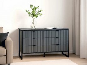 Комод 6 ящиков Нора (металл бруклин/графит) в Кабинетном - kabinetnoe.mebel-nsk.ru | фото