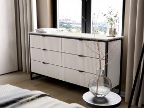 Комод 6 ящиков Нора (персидский жемчуг) в Кабинетном - kabinetnoe.mebel-nsk.ru | фото