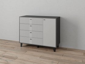 Комод «Катрин-13» (графит/светло-серый) в Кабинетном - kabinetnoe.mebel-nsk.ru | фото