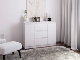 Комод Км011 (белый) в Кабинетном - kabinetnoe.mebel-nsk.ru | фото