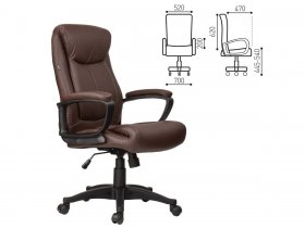 Кресло офисное BRABIX Enter EX-511, коричневое в Кабинетном - kabinetnoe.mebel-nsk.ru | фото