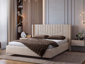 Кровать двуспальная 1,6м Диор (кашемир суфле (велюр)) в Кабинетном - kabinetnoe.mebel-nsk.ru | фото