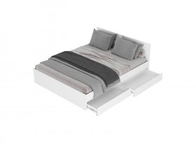 Кровать двуспальная с ящиками 1,4м Симпл КР-12 в Кабинетном - kabinetnoe.mebel-nsk.ru | фото