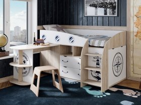 Кровать комбинированная «Немо» в Кабинетном - kabinetnoe.mebel-nsk.ru | фото