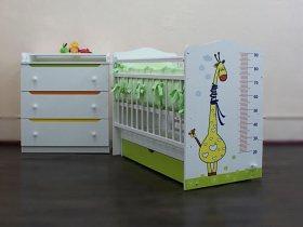 Кроватка детская Жираф с маятником в Кабинетном - kabinetnoe.mebel-nsk.ru | фото