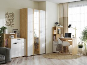 Модульная детская Санса (дуб сонома/белый) в Кабинетном - kabinetnoe.mebel-nsk.ru | фото