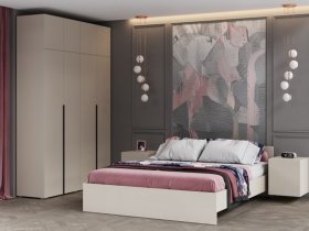 Модульная спальня Айри (кашемир) в Кабинетном - kabinetnoe.mebel-nsk.ru | фото