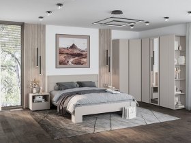 Модульная спальня Люмо (кашемир) в Кабинетном - kabinetnoe.mebel-nsk.ru | фото