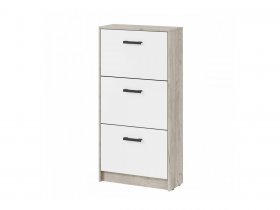 Обувница ОБ-3 Вега (дуб крафт серый/белый) в Кабинетном - kabinetnoe.mebel-nsk.ru | фото
