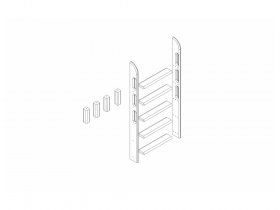 Пакет №10 Прямая лестница и опоры для двухъярусной кровати Соня в Кабинетном - kabinetnoe.mebel-nsk.ru | фото