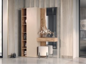 Прихожая Ева (кашемир/дуб вотан) в Кабинетном - kabinetnoe.mebel-nsk.ru | фото