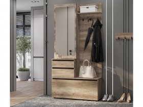 Прихожая ПР-04 Энигма (венге/дуб каньон) в Кабинетном - kabinetnoe.mebel-nsk.ru | фото