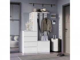 Прихожая Симпл ПР-04 (белый) в Кабинетном - kabinetnoe.mebel-nsk.ru | фото