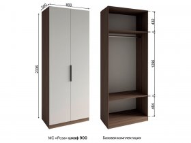 Шкаф 900 Роза (орех франклин карамельный/бежевый скин) в Кабинетном - kabinetnoe.mebel-nsk.ru | фото