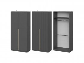 Шкаф ШК-100 Эккервуд (графит) в Кабинетном - kabinetnoe.mebel-nsk.ru | фото