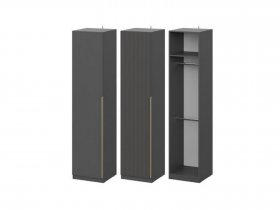 Шкаф ШК-50 Эккервуд (графит) в Кабинетном - kabinetnoe.mebel-nsk.ru | фото