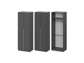 Шкаф ШК-75 Эккервуд (графит) в Кабинетном - kabinetnoe.mebel-nsk.ru | фото