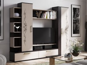 Стенка «Дакота» (венге/дуб молочный) в Кабинетном - kabinetnoe.mebel-nsk.ru | фото