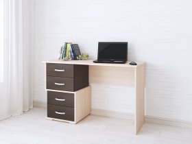 Стол письменный Сити-2 (венге/дуб молочный) в Кабинетном - kabinetnoe.mebel-nsk.ru | фото
