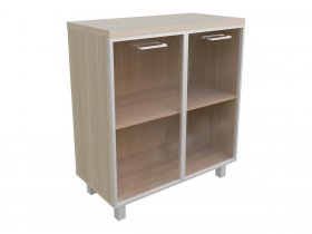 Тумба 2 двери со стеклом (бронза) Президент-ПРО Пр502 в Кабинетном - kabinetnoe.mebel-nsk.ru | фото