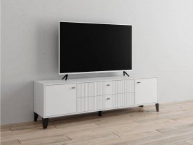 Тумба под ТВ Парус-10 (белый/белый снег) в Кабинетном - kabinetnoe.mebel-nsk.ru | фото