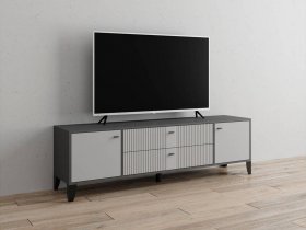 Тумба под ТВ Парус-10 (графит/светло-серый) в Кабинетном - kabinetnoe.mebel-nsk.ru | фото